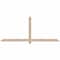 Ekena Millwork Eugene Smooth Timber Gable Bracket, Douglas Fir, 84"W x 35"H x 1 1/2"D x 3 1/2"F, 10/12 Pitch GBW084X35X0204EUG00SDF - alternate 1